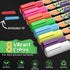 Liquid Chalk Markers Pens - 8 Colors, Washable & Wet Erase Neon Chalk Markers for Blackboard, Glass Window, Kids Art