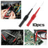 10PCS Multimeter Test Lead Extention Back Probes Sharp Needle Micro Pin Stainless Steel for Banana Socket Tester