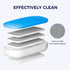 loukin Replaceable Dry Erase Eraser, Magnetic Whiteboard Eraser with 3 Replaceable Felt Pads, 4-in-1 Glass Whiteboard Erasers(Blue), One Bottle of 3.4 oz Whiteboard Cleaner Included