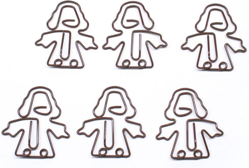 Jesus Christ Shaped Paper Clips Great for Paper Clip Collectors or Religious Gift - Comes in Round Tin with Lid and Gift Box (100 Count Brown) by Butler in the Home