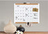 U Brands PinIt Combination Dry Erase Board, 16” x 20” with White Frame, Includes Marker and Magnet for Office Supplies