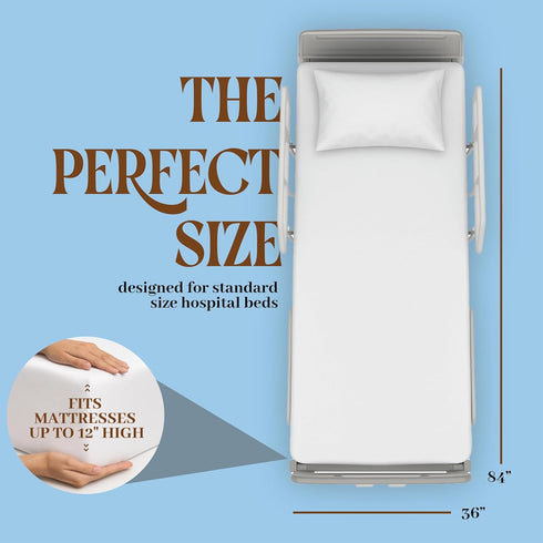 2 Pack 36 84 12 BLISSFORD - Fitted Hospital Bed Sheets with Elastic All Around for a Cotton Rich Soft Knitted Jersey
