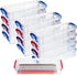 Crtiin 12 Pack Clear Plastic Pencil Box, Large Capacity Pen Case, Stackable Storage Organizer Box for Office Supplies,
