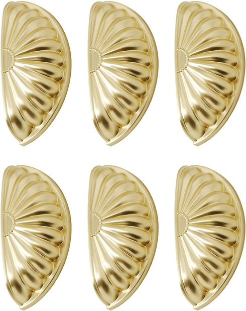 COOLHOOD 6Pcs Drawer Pulls Zincs Alloy Dressers Knob Cupboard Handle Modern Furniture Handle Shell Shape Bedside