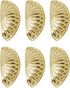 COOLHOOD 6Pcs Drawer Pulls Zincs Alloy Dressers Knob Cupboard Handle Modern Furniture Handle Shell Shape Bedside