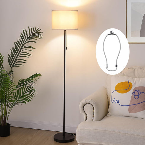 Glveaoui 8IN Harp,2 Set, Lamp Detachable Shade Holder for Table & Floor Lamps, Heavy Duty Bracket with Standard Saddle