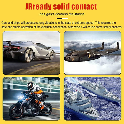 JRready ST6260 DTM Series Connector Kit, 40 PCS Male & 40 PCS Female Closed Barrel Terminals for Deutsch 22-20 AWG