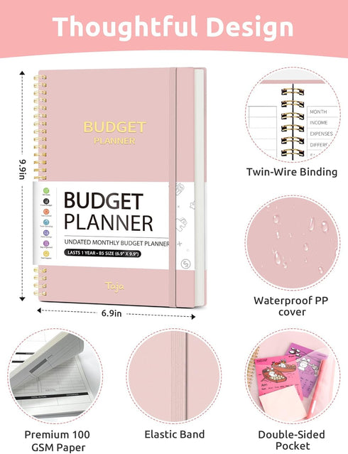 Account Budget Planner - Monthly Budget Book with Expense Tracker Notebook, Undated Bill Organizer & Finance Planner
