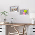 Gray Felt Bulletin Board with White Rustic Wood Frame, Decorative Hanging Board for Office Home