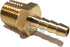 3/16" Hose ID to 1/4" Male NPT MNPT Straight Brass Fitting for Fuel/AIR/Water/Oil/Gas/WOG (1 Qty)