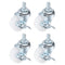 PATIKIL 1.5 Inch Threaded Stem Casters Wheels with Brake, 4 Pack Locking