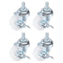 PATIKIL 1.5 Inch Threaded Stem Casters Wheels with Brake, 4 Pack Locking