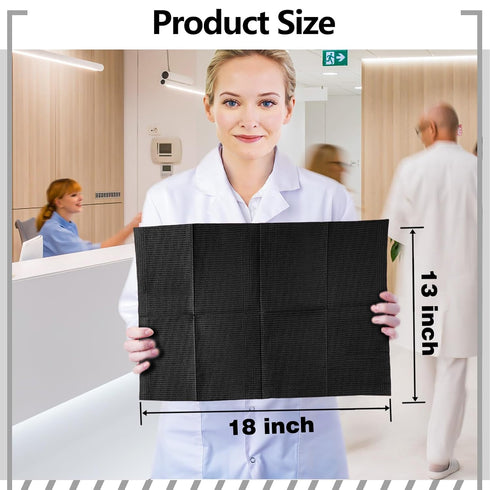 EZEELAI 13" 18", 50 3 Black Dental Bibs Disposable Dentist Bibs x PCS Patient Bibs Tattoo Paper Npkins Ply Waterproof