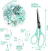 UPIHO Teal Desk Accessories Set, Green Office Supplies with Stapler, Tape Dispenser, Remover, Clips, Scissors