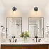 Dogvsme 1-Light E26 Bulb (Bulb Black Bathroom Vanity Lights, Wall Sconce with Glass Globe Shade, Vanity Lighting
