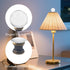 AUXBC 2PCS 1/4-27 Crystal Lamp Finials with Bronze Chrome Base, Thread Glass Ball Topper Decorative Cap for Table Floor