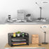 samstar 2 Pack 3 Tier Letter Tray Paper Organizer - Mesh Desk Organizer Paper Sorter File Rack Shelves, Black