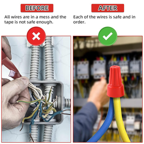 300 Pcs Red Wire Connector Nuts, Electric Wire Caps for Quick Connection (18-10 AWG) Insulating Insert Twist Connectors