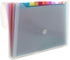 BAZIC Expanding File Folder - 7 Pockets with Color Tab, Letter Size Plastic Pocket Folders, Paper Documents Organizer,