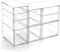 Prsildan Acrylic Drawer Makeup Organizer with 9 Drawers - Set of 3 Clear Stackable Storage Drawers for Vanity
