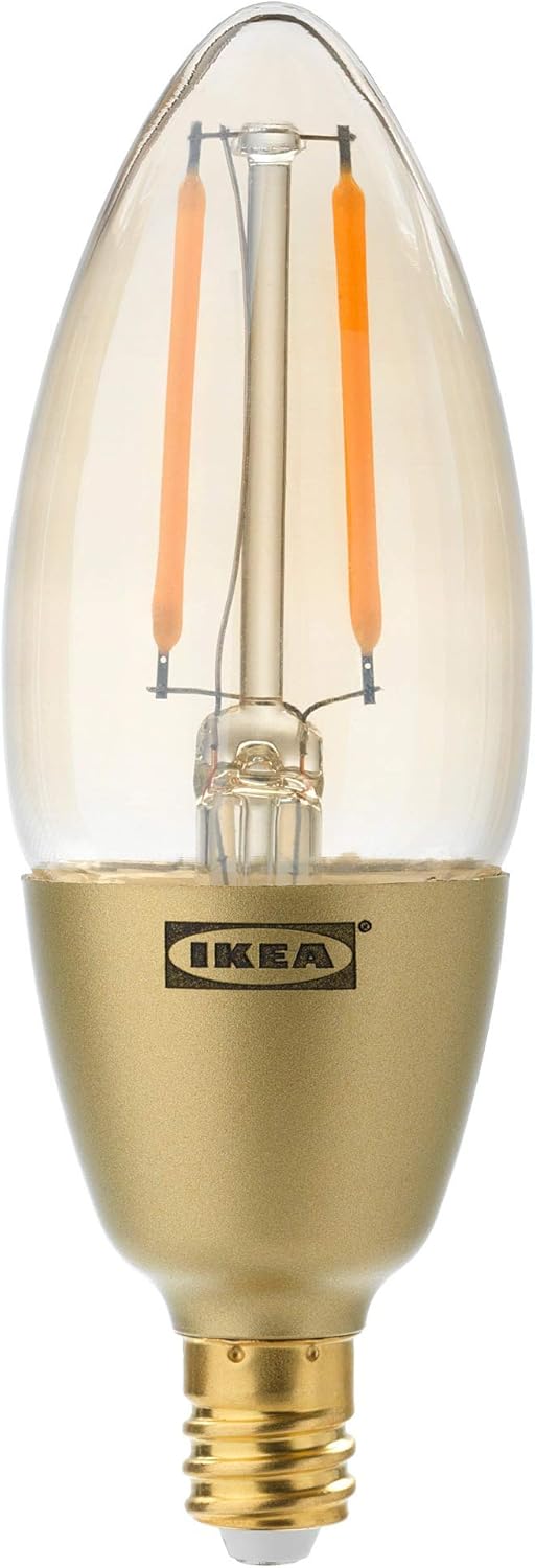 IKEA 004.082.78 Rollsbo Dimmable Led Bulb E12 200 Lumen, Chandelier Brown Clear Glass