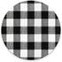 Black and Black Buffalo Plaids Round Mouse Pad, 7.87"X7.87" (20CM).