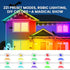 Wisada IP67 (50 RGB IC Outdoor String Lights, Permanent Outdoor Lights for House with Remote, DIY via App for Music
