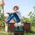 TOPINCN Garden Tool Pouch Foldable Portable Garden Kneeler Bench Kneeling Tool Bag Functional Storage Organizer