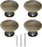 4X Antique Bronze Oil Rubbed Cabinet Knobs, Vintage Round Dresser Door Pull Handles, 30mm/1.18in