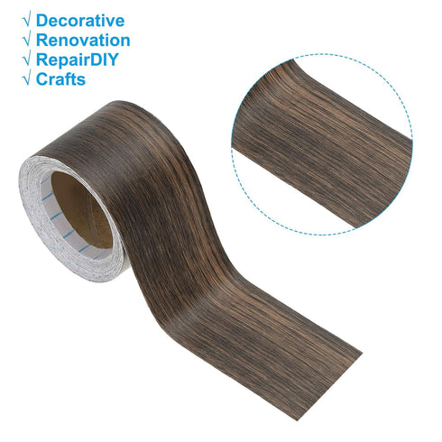 2in x33ft, PATIKIL Wood Grain Repair Tape Self Adhesive Realistic Textured Repair Tape Patch for Floor Door Table