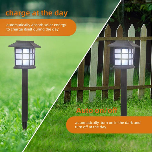 Guangshuohui Outside,8 Pack 10 Solar Lights for Flickering Flame LED Solar Outdoor Lights, Waterproof Solar Garden