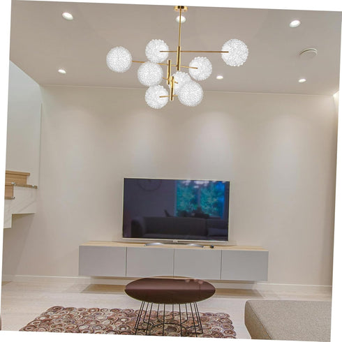 Hemobllo Ball Glass Lampshade Replacement for Pendant Lights Stylish Wire Design Easy to Install for Chandeliers
