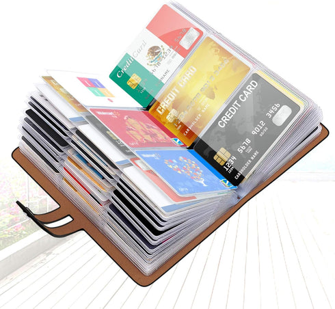 Padike RFID Credit Card Holder, Business Card Organizer with 96 Card Slots, Credit Card Protector (Black)
