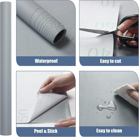WADILE Peel and Stick Wallpaper, 15.9in x 78.7in, Solid Color Waterproof Contact Paper, Vinyl Self Adhesive Removable
