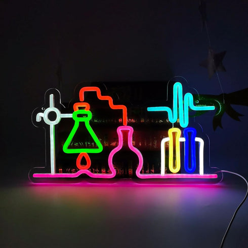 XUENEYSILED Science Neon Sign Chemical Testing Kit Neon Light for Chemical Classroom Decor,Sturdy