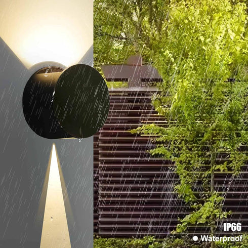 8W 3000K Kawell Modern LED Wall Sconce Light Up Down Waterproof Outdoor Wall Lamp Indoor Hardwired for Bedroom Bathroom