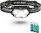 2000 Lumen 9 LED Headlamp, Ultra Bright with 6 Modes, Lightweight Adjustable Strap, IPX5 Waterproof for Camping
