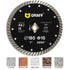 GRAFF 7 Inch Diamond Blade for Angle Grinder, Cutting Wheel for Stone, Marble, Granite, Brick, Concrete - Turbo Diamond
