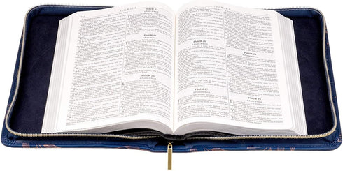 Eccolo Zippered Bible and Book Cover Case, Protects & Holds Standard 5.5 x 8.5 Bibles for Men and Women