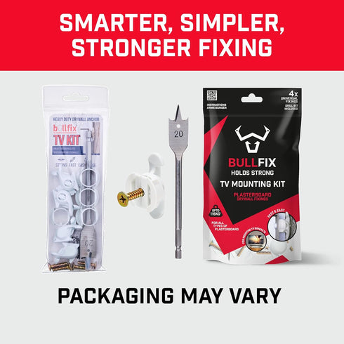 Bullfix TV Kit - Drywall Anchors for TV Bracket, Heavy Duty Wall Mount Hardware Kits
