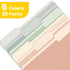 SUNEE File Folders, 30 Pack Manilla Folders 8.5 x 11 - Colored File Folders for Home Office School Supplies, 6 Pastel