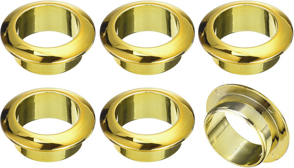 uxcell 6Pcs Cable Hole Cover, 1 inch ABS Office Desk Grommet, Gold Wire Cord Organizer for Desktop