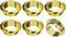 uxcell 6Pcs Cable Hole Cover, 1 inch ABS Office Desk Grommet, Gold Wire Cord Organizer for Desktop