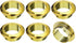 uxcell 6Pcs Cable Hole Cover, 1 inch ABS Office Desk Grommet, Gold Wire Cord Organizer for Desktop