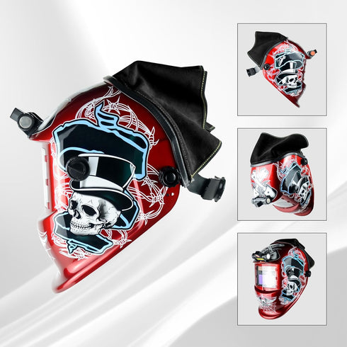 TRQWH Welding Helmet Bib Cover Extended Split Wrap-Around Helmet Back Cover with Press Fit Seal, for Most Welding