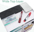 SONGWAY Desktop Mail Sorter Organizer - Small File Organizer with 12 Slots for Desk Bills and Ink Pad Storage