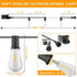 100 52 Bulbs(2 Outdoor LED String Lights with Feet Edison Plastic Spare), Waterproof Hanging Lights for Patio Backyard