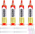 Treela 4 Set 8341 No Clean Solder Flux Paste, 10cc Tacky Soldering Flux with Pneumatic Dispenser