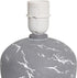 LT1170-GRY 12.4" Simple Designs Chic Glow Rounded Marble Inspired Concrete Table Lamp with Fabric Shade, Bedroom