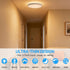 Dimmable 24W 2400LM, 12Inch, 2000K 3000K-6500K, 1 Pack LED Flush Mount Ceiling Light Fixture with Remote Control, Warm